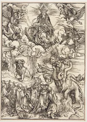 Das Tier mit zwei Hörnern wie ein Lamm