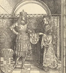 Die Verlobung von Maximilian mit Maria von Burgund, 1511