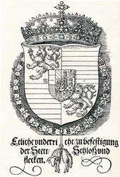 Das Wappen von Ferdinand I., König von Ungarn und Böhmen, 1527, 1906