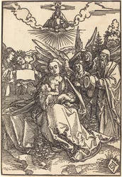Die Heilige Familie mit fünf Engeln