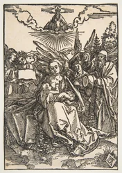 Die Heilige Familie mit fünf Engeln, ca. 1503