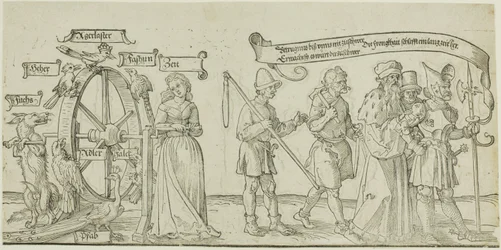 Der Michelfeldt-Wandteppich (Allegorie auf soziale Ungerechtigkeit), erster Teil von drei