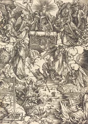 Die sieben Engel mit den Trompeten, wahrscheinlich ca. 1496-1498