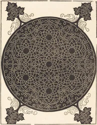 Der sechste Knoten (Kombination von sieben kleinen Knotensystemen mit schwarzen Zentren)