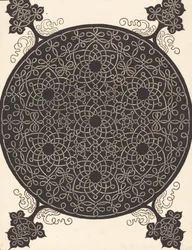 Der sechste Knoten, der sieben kleine Knotensysteme mit schwarzen Zentren kombiniert, wahrscheinlich 1506-1507