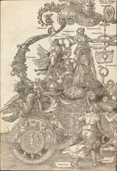 Der Triumphwagen von Maximilian I (Der große Triumphwagen) [Tafel 1 von 8]