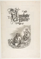 Die Jungfrau erscheint dem heiligen Johannes, aus der Apokalypse