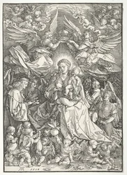 Die Jungfrau umgeben von vielen Engeln, 1518