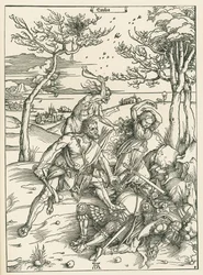 Herkules, um 1496 (Holzschnitt)