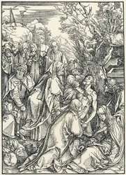 Die Grablegung, aus der Großen Passion, ca. 1496-97