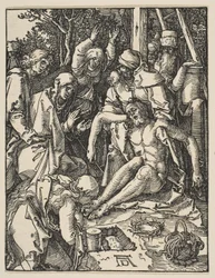 Die Beweinung, aus der Kleinen Passion, ca. 159