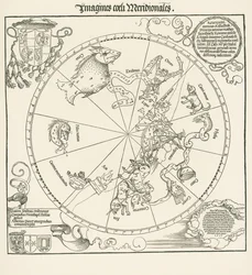 Die südliche Hemisphäre des Himmelsglobus