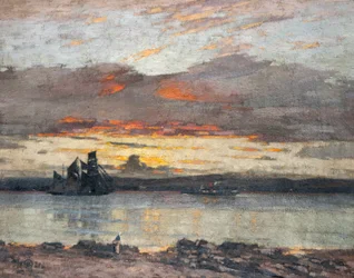 Sonnenuntergang am Tay [Blick auf Dundee]