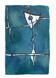 Abstrakte blaue Geometrie