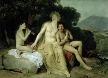 Apollo mit Hyacinthus und Cyparissus singend und spielend, 1831-34