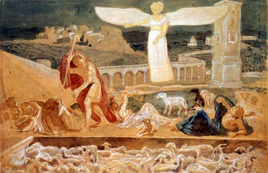 Das Erscheinen eines Engels, der die Geburt Christi ankündigt