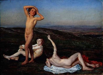 Drei nackte Jungen, Studie für 