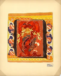 Entwurf für einen Teppich, Verleger M. K. Tenisheva und S. I. Mamontov, 1900er Jahre