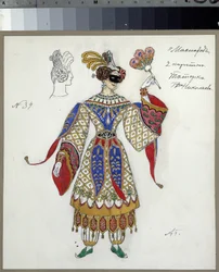 Kostümentwurf für das Stück Der Maskenball von Mikhail Lermontov