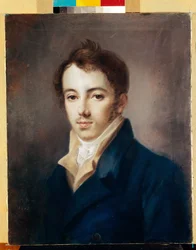 Porträt des Dekabristen Michail A. Fonvizin (1787-1854)