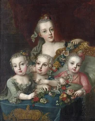 Porträt der Kinder der österreichischen Kaiserin Maria Theresia