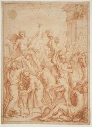 Triumph eines römischen Kriegers; Allegorie zu Ehren von Camillo Pamphilj