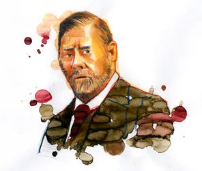 Porträt von Bram Stoker (1847-1912), irischer Schriftsteller, Autor von „Dracula“