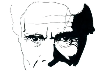 Porträt des italienischen Schriftstellers und Regisseurs Pier Paolo Pasolini