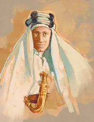 Porträt von Lawrence von Arabien (Illustration)