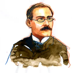 Porträt von Rudyard Kipling (1865-1936), englischer Schriftsteller
