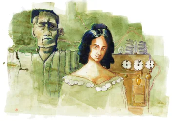 Porträt der englischen Schriftstellerin Mary Shelley (1797-1851), Autorin von 