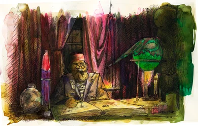 Porträt des französischen Alchemisten Nicolas Flamel (1330-1418). 2012