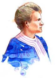 Porträt der Physikerin Marie Curie (1867-1934), polnisch-französische Physikerin