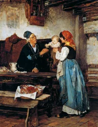 Großvater bietet an