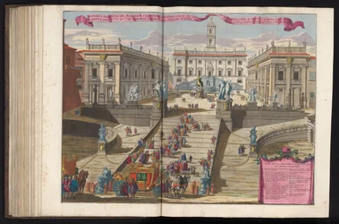 Treppe zur Piazza del Campidoglio in Rom
