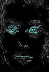 Blaue Augen Gesicht, 2020