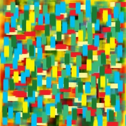 Vertikaler Pointillismus Blau, 2019