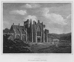 Südfront, Melrose Abbey Church (Stich)