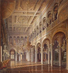 Innenräume der Kleinen Eremitage, Der Pavillon-Saal, Mitte des 19. Jahrhunderts