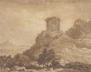 Landschaft mit einem zerstörten Tempel, ca. 1756