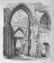 Bögen des Querschiffs, Bolton Priory, um 1880, 1897