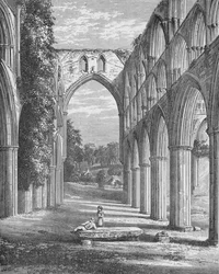 Chor, Blick nach Norden, Rievaulx Abbey, ca. 1880, 1897