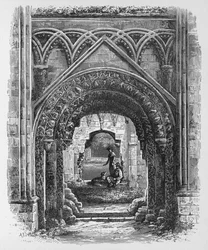 Tür in der St. Josephs Kapelle, Glastonbury Abbey, ca. 1880, 1897