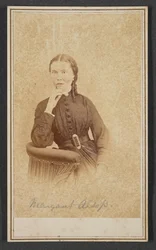 Carte-de-visite Porträt von Margaret Alsop, ca. 1865