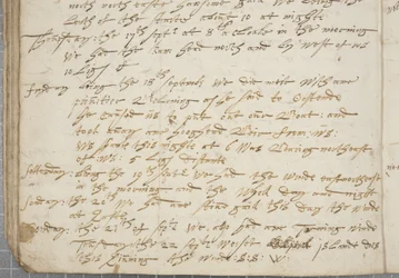 Tagebuch von Alexander Gillespie, Detail, 1674