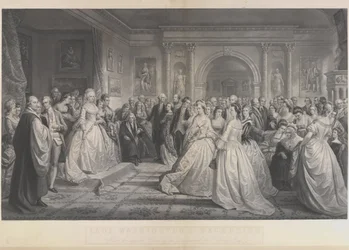 Alexander Hay Ritchie – Der Republikanische Hof (Lady Washingtons Empfangstag) nach Daniel Huntington