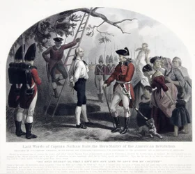 Letzte Worte von Captain Nathan Hale, veröffentlicht 1858