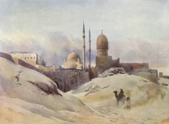 Die Zitadelle, Kairo, in einem Sandsturm