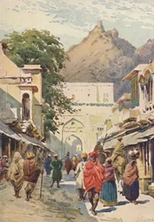 Die Hauptstraße von Alwar, um 1880, 1905