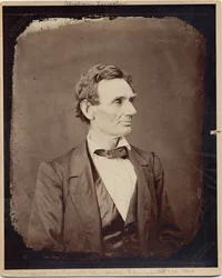 Abraham Lincoln (1809-65), 16. Präsident der USA, Kopie nach einem Foto von Alexander Hesler, 1860